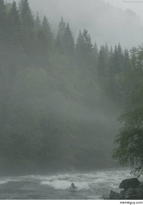 Surfing in rapids