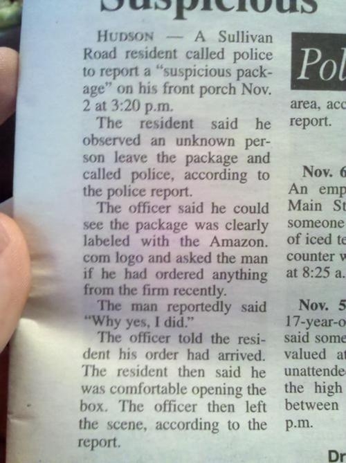 Suspicious package