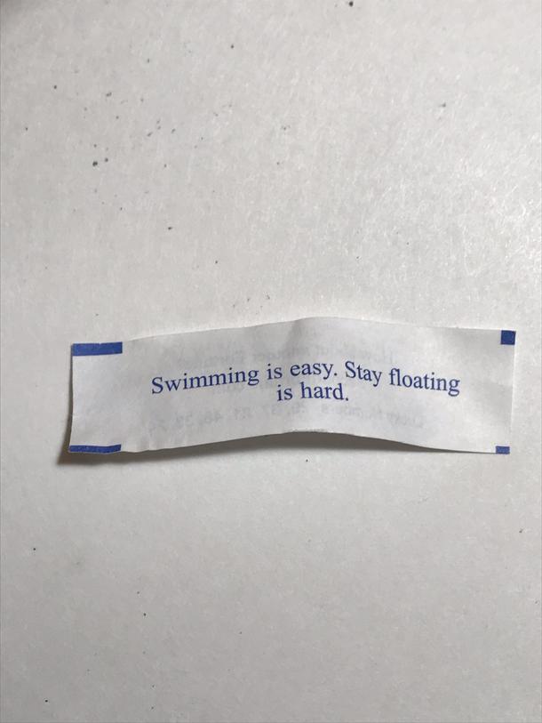 Swimming is easy