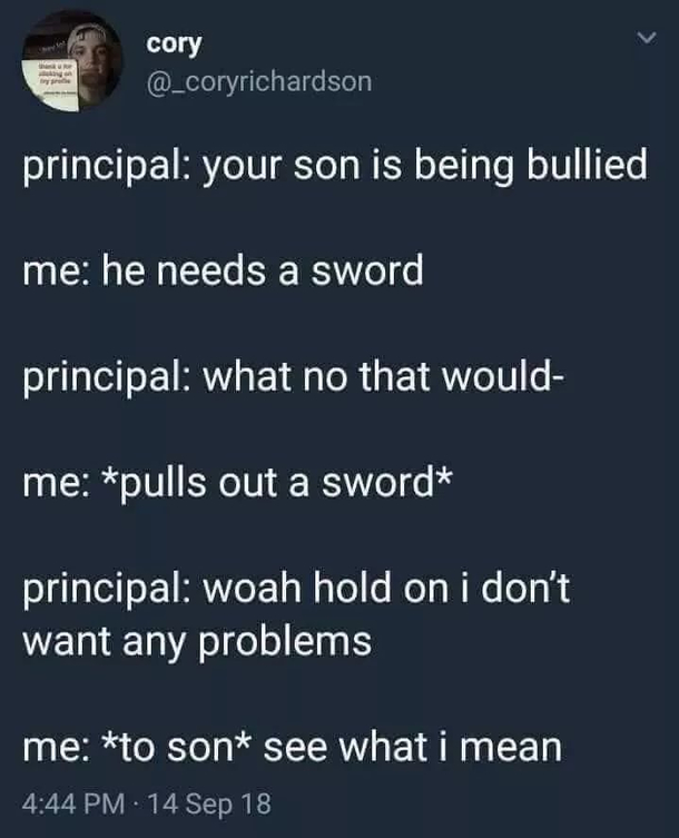 Swords solve everything