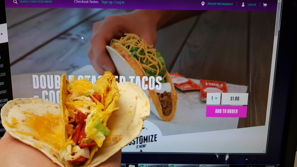 Taco Bell Double Stacked Taco