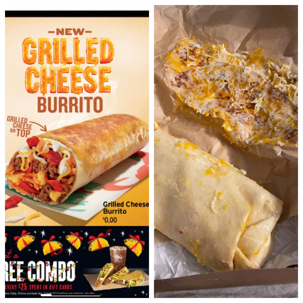 Taco Bell Grilled Cheese Burrito