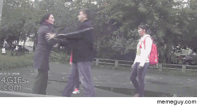 Taekwondo champ Olga Ivanova neutralizes a bully