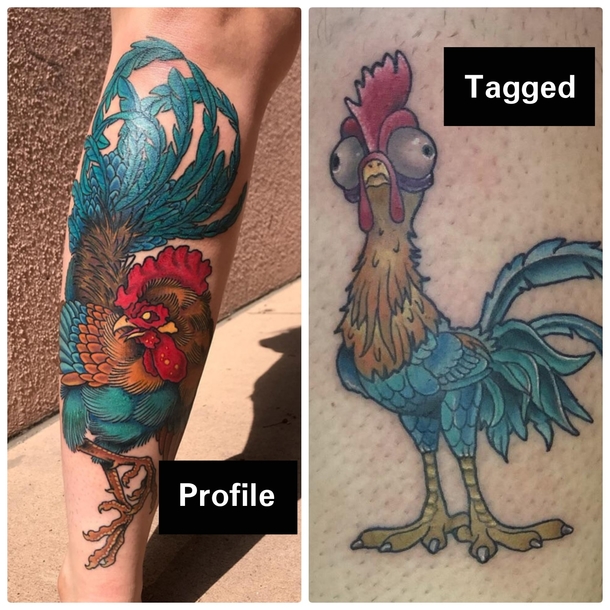 Tagged vs Profile pics Tattoo edition
