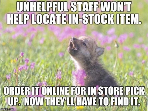 Take that unhelpful staff