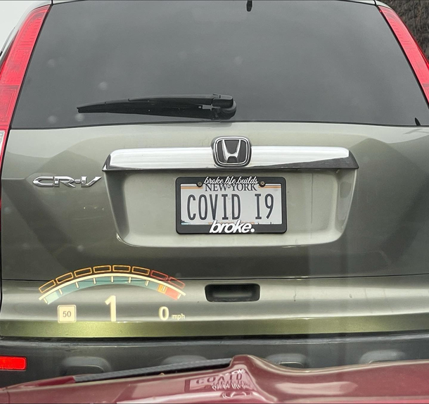 Talk about an up to date license plate