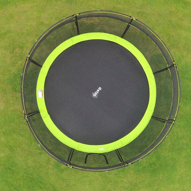 Tap on the trampoline really fast