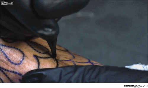 Tattooing in slow-motion