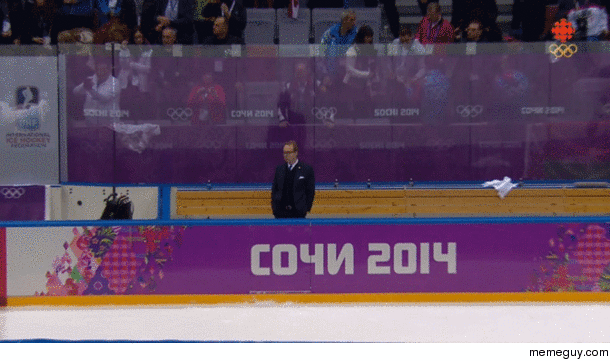 Team Swedens coach after losing in the Olympic hockey final game