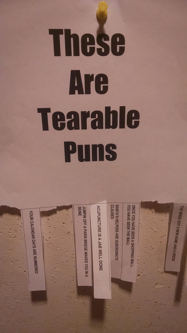 Tearable Puns