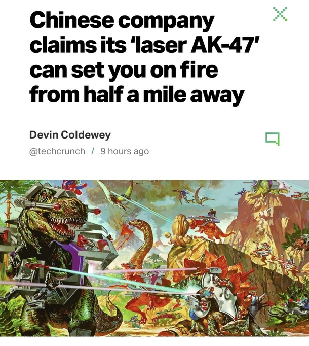 Techcrunch using the best image they could find for their article on the Chinese laser gun