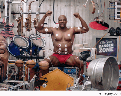 Terry Crews on the drums