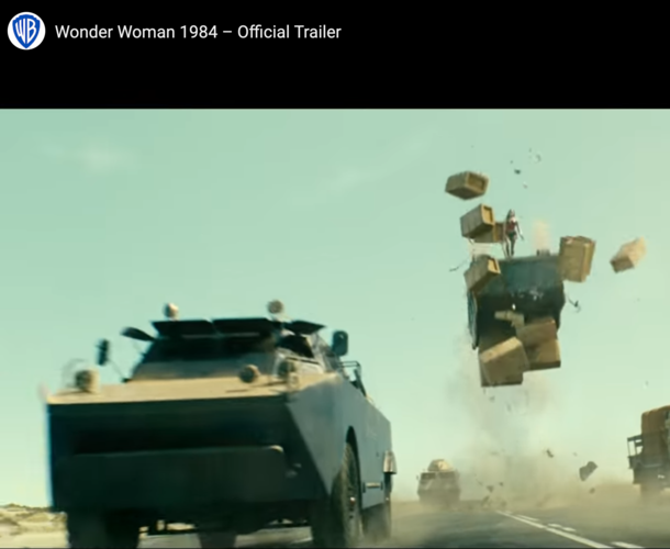 Teslas Cybertruck spotted in the new Wonder Woman trailer