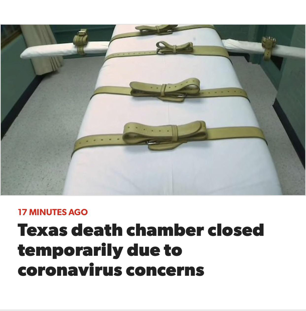 Texas death chamber closes due to Coronavirus