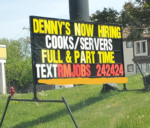 Text what now Im surprised theyre having trouble hiring