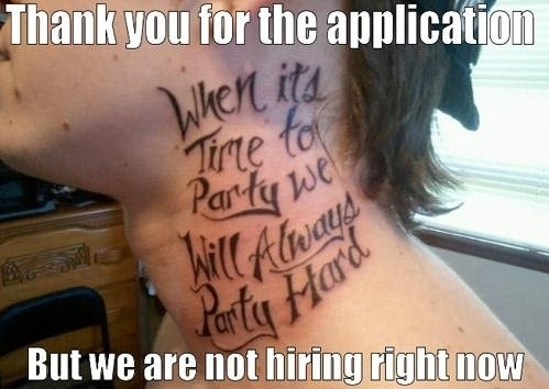 Thank you for the application but