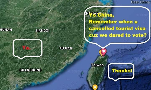 Thanks China Love Taiwan