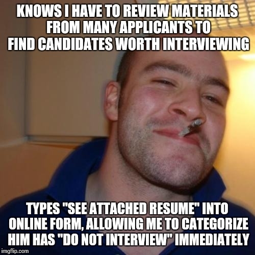 Thanks GGG job applicant for saving me some time