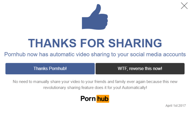 Thanks Pornhub