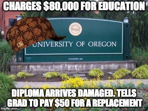 Thanks scumbag university