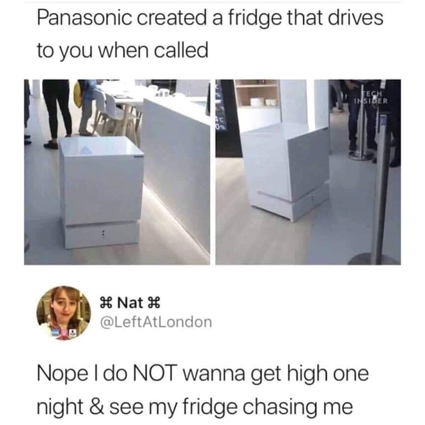 That fridge best stay where it is
