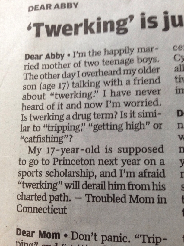 That is one out of touch mom