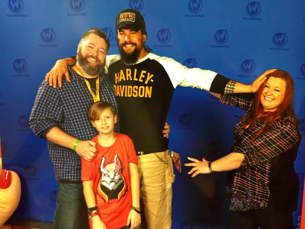 That one time we met Jason Momoa and my husband came up with this great idea Two years later and I havent washed my hair