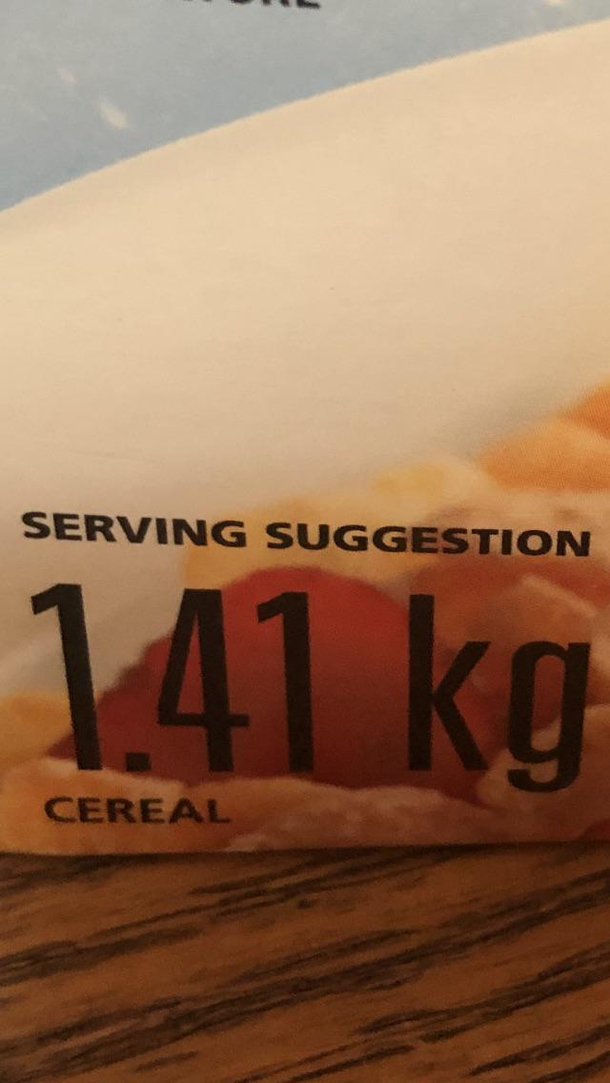 That seems like a normal serving