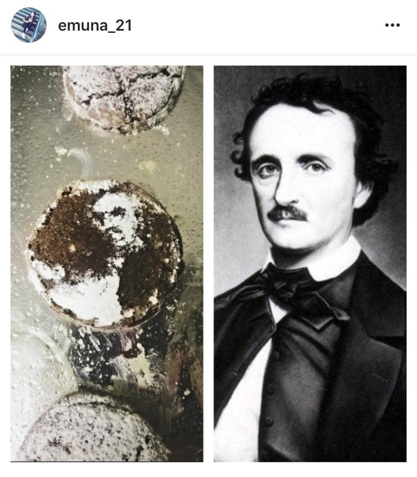 That time I accidentally baked an Edgar Allen Poe cookie