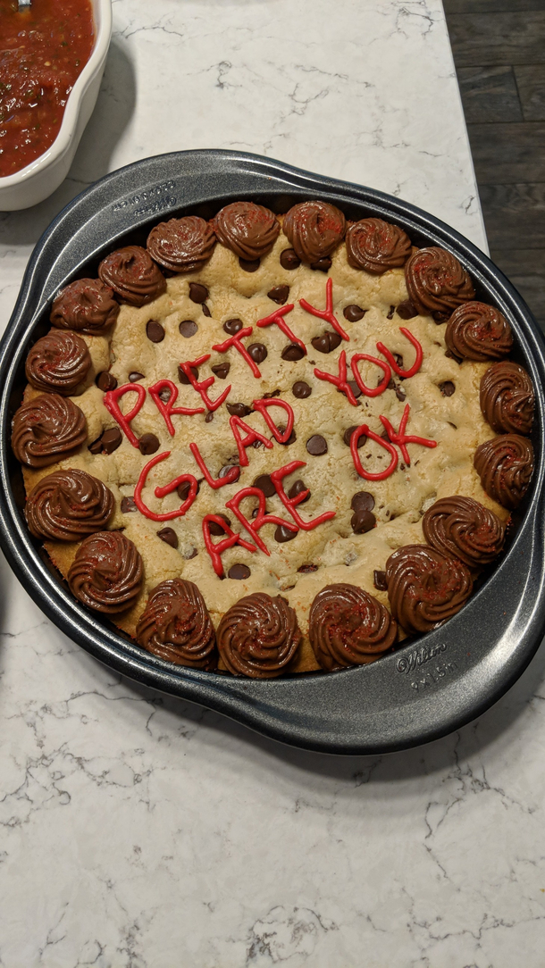 That time I was diagnosed with melanoma and my friend made me a cake after my first excision
