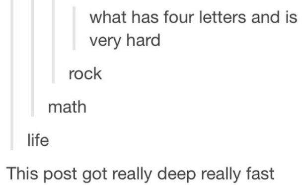 Thats not the only thing going really deep really fast