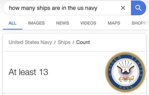 The actual google result