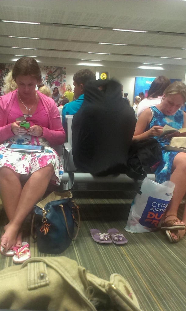 The air-conditioning was too cool for some people at Cyprus airport