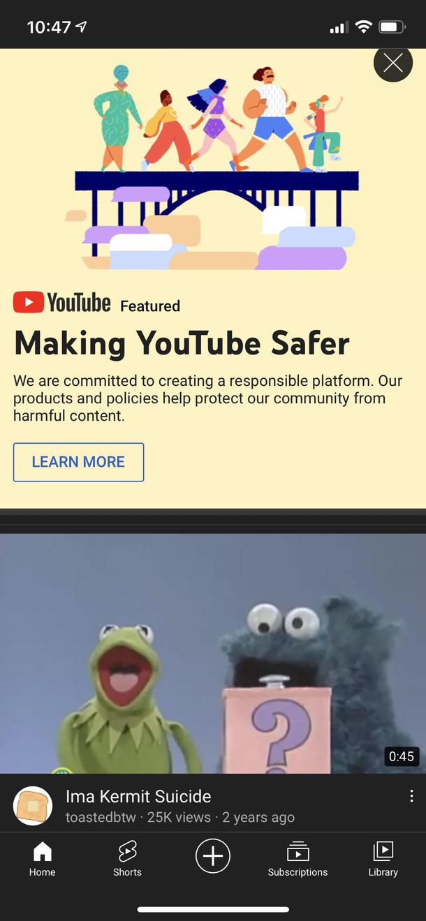 The Algorithm providing content anyway