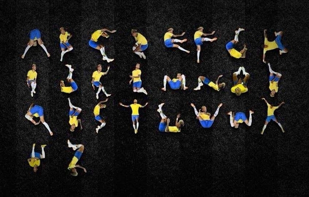 The alphabet presented by Neymar himself