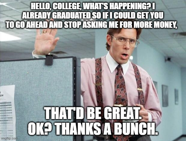 The alumni association can lose my contact info