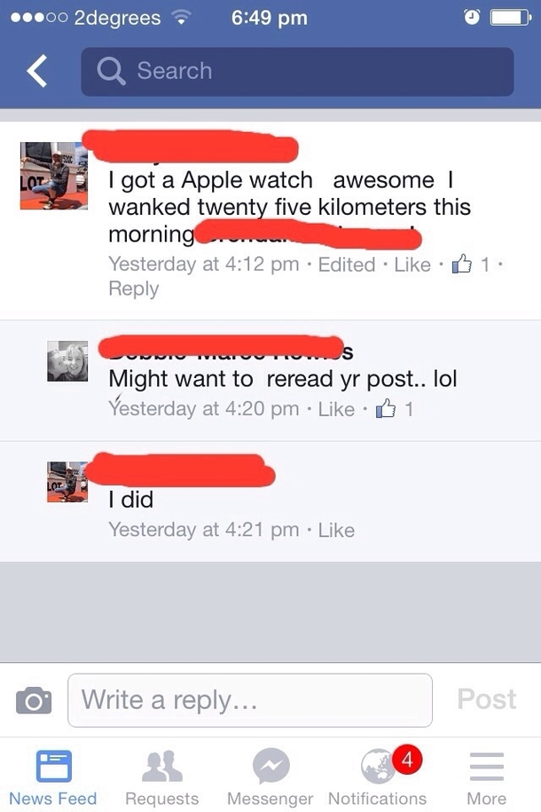 The Apple watch marathon X-Post from Cringepics