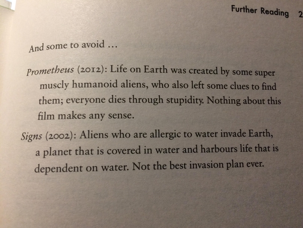 The author of my book about aliens that is extremely scientific is also a sassy ass guy