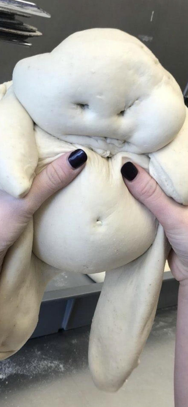 The baker has to much time and dough on her hands
