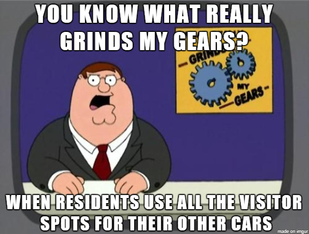 The bane of visiting an apartment complex