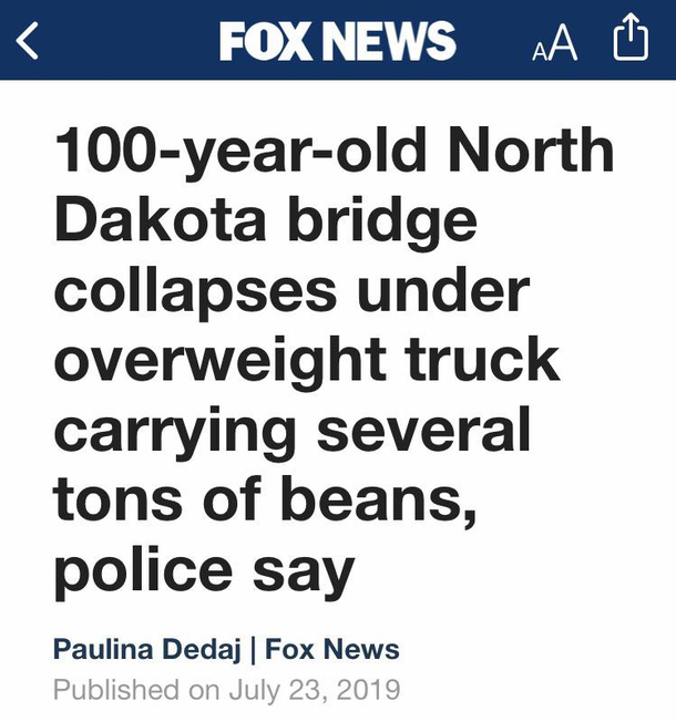 The beans are destroying our infrastructure