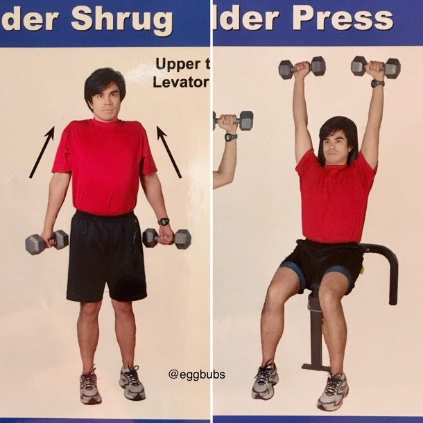 The bench makes it look like this guy grew a mullet halfway thru his workout
