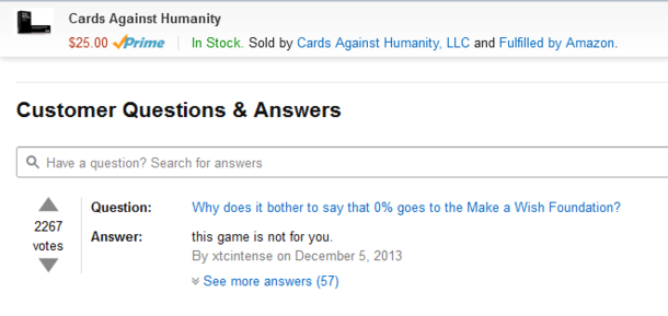 The best customer answer on Amazon