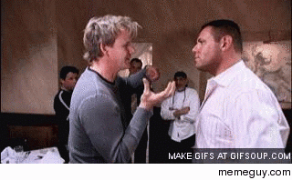 The best reaction to Gordon Ramsay Ive ever seen