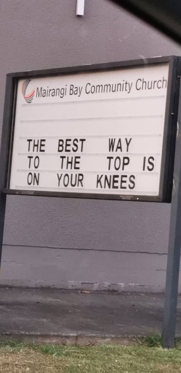 The best way to the top is on your knees