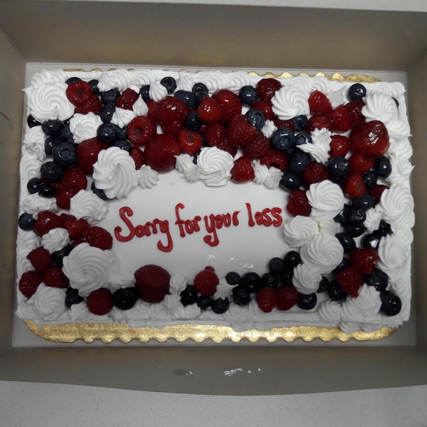 The cake I brought in for my coworkers on my last day