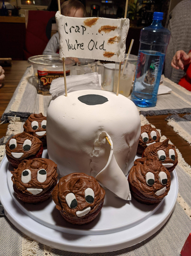 The cake my aunt made for my dads th birthday