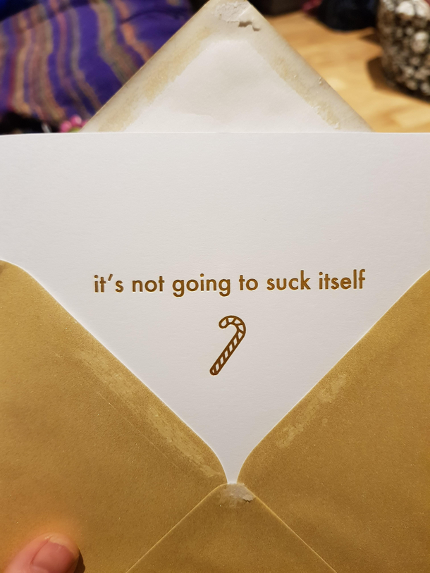 The card my boyfriend got me for christmas