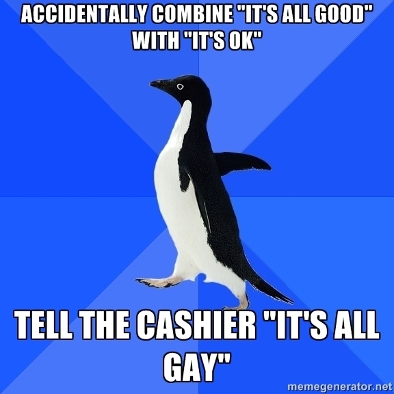 The cashier just apologized for the long wait