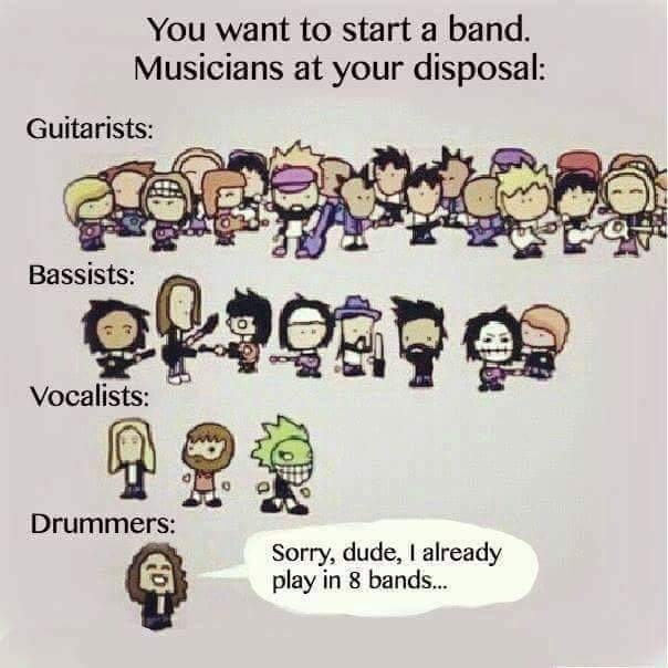 The chances of finding a good drummer are slim